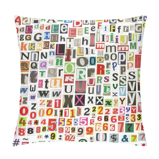 Personality  Newspaper Alphabet Pillow Covers