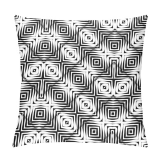 Personality  Geometric Stripes Rhombus Pattern. Seamless Tribal Vintage Monochrome Colors Vector Illustration Ready For Fashion Textile Print. Pillow Covers