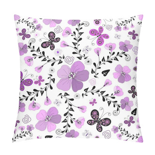 Personality  Seamless Floral White Pattern Pillow Covers