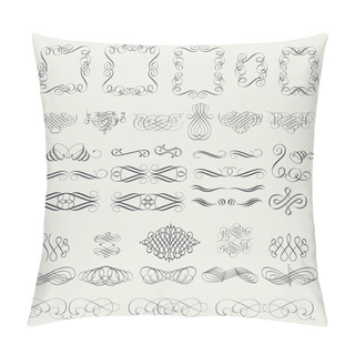 Personality  Collection Of Calligraphic Elements Pillow Covers