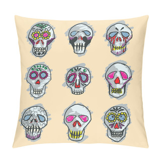 Personality  Mexican Sugar Skulls Pillow Covers