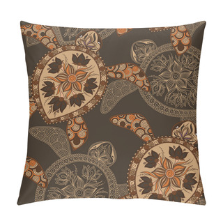Personality  Seamless Pattern With Turtles Pillow Covers