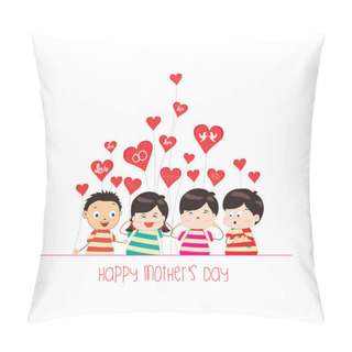 Personality  Happy Mother Day With Kid Funny Pillow Covers