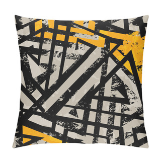 Personality  Urban Geometric Seamless Pattern With Grunge Effect Pillow Covers
