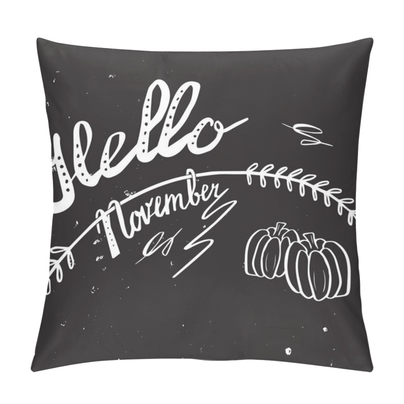 Personality  Autumn hand lettering and calligraphy design pillow covers