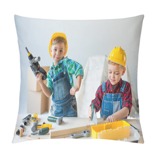 Personality  Little Boys With Tools Pillow Covers
