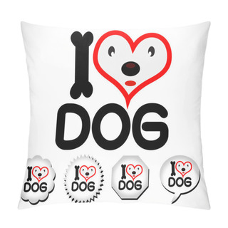 Personality  I Love Dog Pillow Covers