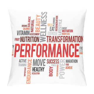 Personality  PERFORMANCE Word Cloud Pillow Covers