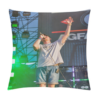 Personality  BoomBox Rock Band Performs At Atlas Weekend Festival. Kiev, Ukraine. Pillow Covers