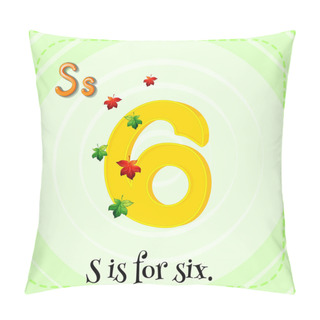 Personality  Flashcard Letter S Is For Six Pillow Covers