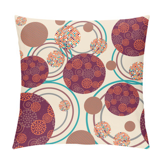 Personality  Seamless Geometric Pattern Of Circles Of Different Pillow Covers
