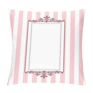 Personality  Vector Vintage Pink Striped Frame Pillow Covers