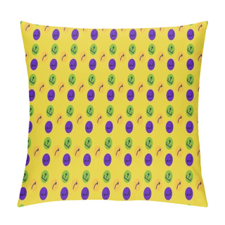 Personality  Colored Background With Different Accessories Pillow Covers