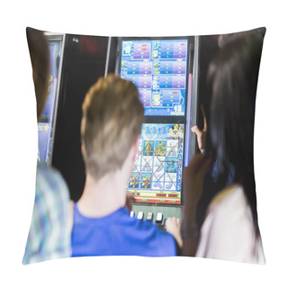 Personality  Friends Gambling In A Casino Pillow Covers