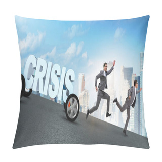 Personality  Business Concept Of Crisis And Recession Pillow Covers