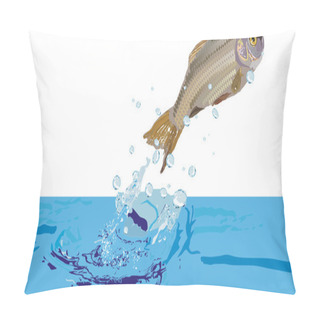 Personality  Illustration With Fish Pillow Covers