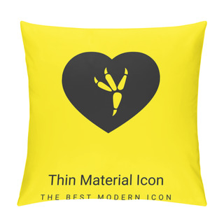 Personality  Bird Print Minimal Bright Yellow Material Icon Pillow Covers