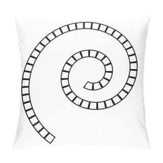 Personality  Abstract Futuristic Spiral Maze, Pattern Template For Childrens Games, Squares Template For Your Design. Black Contour Isolated On White Background. Vector Pillow Covers