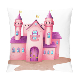 Personality  A Pink Colored Castle Pillow Covers