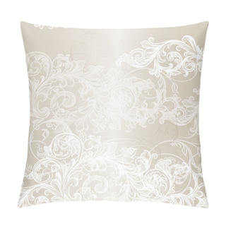 Personality  Elegant Seamless Floral Pattern Background With Ornament Pillow Covers