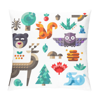 Personality  Forest Icons, Geometric Proportions Pillow Covers