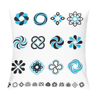 Personality  Set Of 12 Geometrical Floral Icons. Pillow Covers