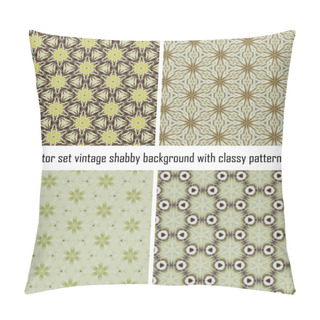 Personality  Vector Set Vintage Background Classical Patterns Pillow Covers