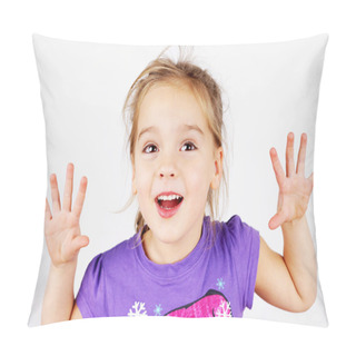 Personality  Cute Little Girl Playing Trick Pillow Covers