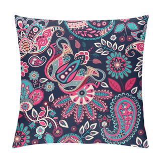 Personality  Paisley Seamless Pattern. Floral Background In Ethnic Style Pillow Covers