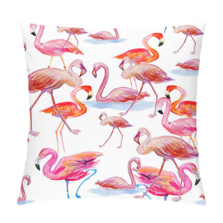 Personality  Pink Flamingo Birds Pillow Covers