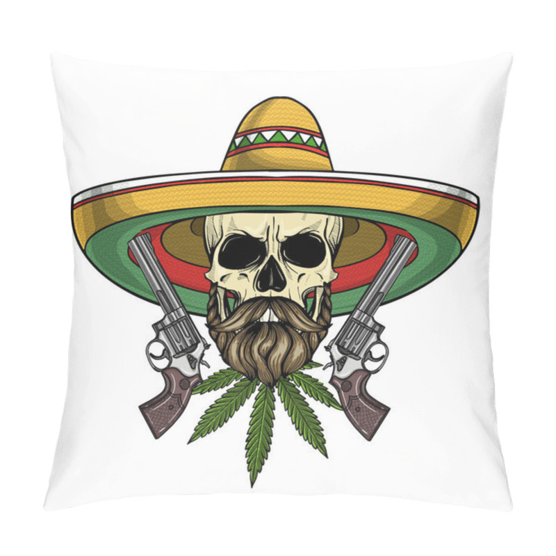 Personality  Mexican sketch skull pillow covers