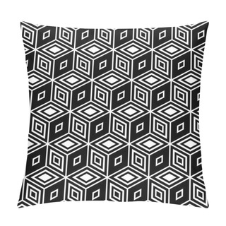 Personality  Op Art Design. Seamless Geometric Rhombuses Pattern. Pillow Covers