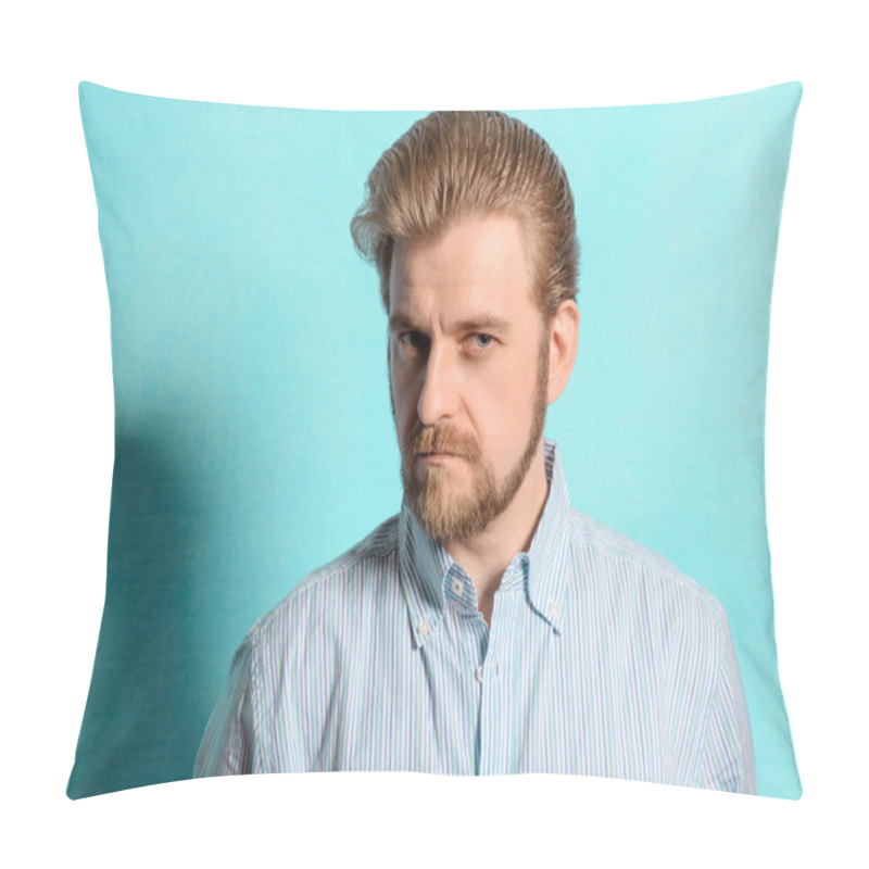 Personality  displeased rockabilly man vintage fifties style pillow covers