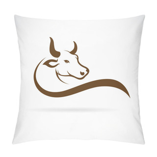 Personality  Vector Image Of An Bull Head On A White Background Pillow Covers