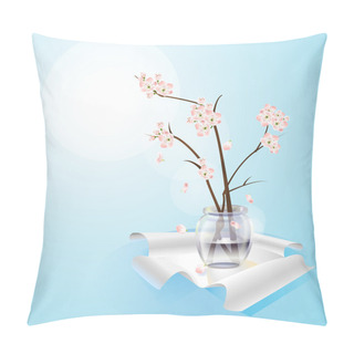Personality  Flowers In Vase Vector Pillow Covers