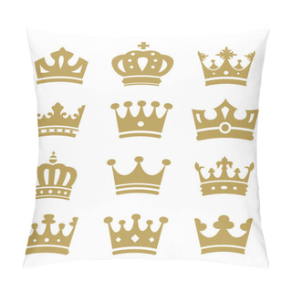 Personality  Crown Collection - Vector Silhouette Pillow Covers