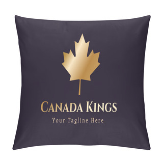 Personality  Canada Leaf Logo Vector Template Pillow Covers