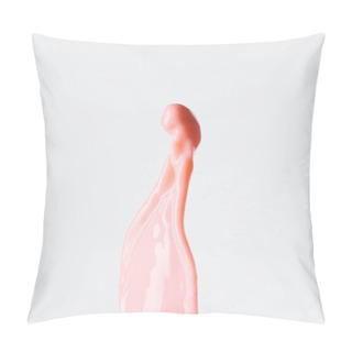 Personality  Fresh Pink Milk Splash Isolated On White Pillow Covers