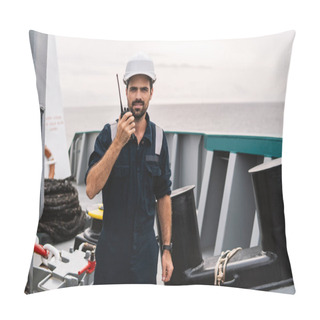 Personality  Marine Deck Officer Or Chief Mate On Deck Of Vessel Or Ship Pillow Covers