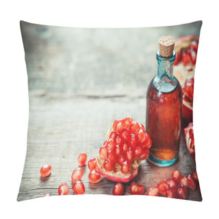 Personality  Pomegranate Tincture Or  Juice And Red Ripe Garnet Fruit Pillow Covers