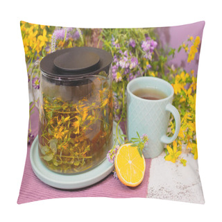 Personality  St Johns Wort Tea Pillow Covers