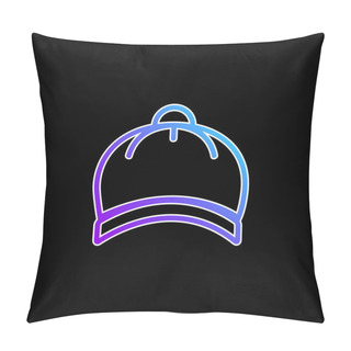 Personality  Baby Hat Blue Gradient Vector Icon Pillow Covers