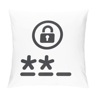 Personality  Vector Illustration Of Isolated Password Icon Pillow Covers
