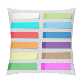 Personality  Set Of Paper Sheets Or Sticky Stickers Isolated On A Transparent Pillow Covers