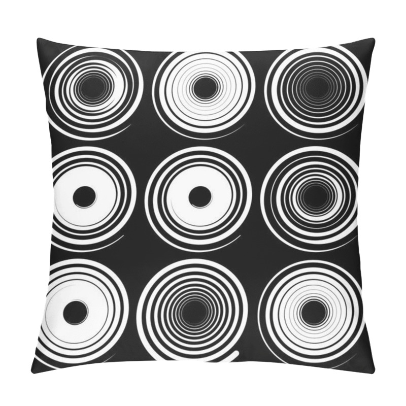 Personality  Set of spiral shapes  pillow covers