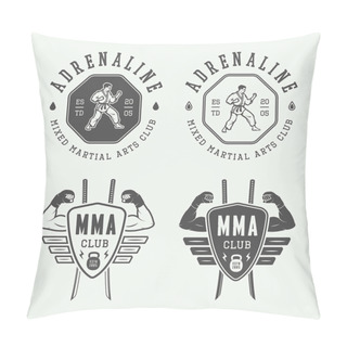 Personality  Set Of Vintage Karate Or Martial Arts Logo, Emblem, Badge, Label Pillow Covers