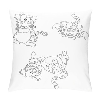 Personality  Cartoon Tigers Pillow Covers