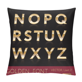 Personality  Elegant Golden Font (part 2) Pillow Covers