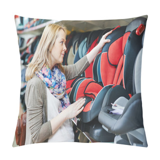 Personality  Woman Choosing Child Car Seat Pillow Covers