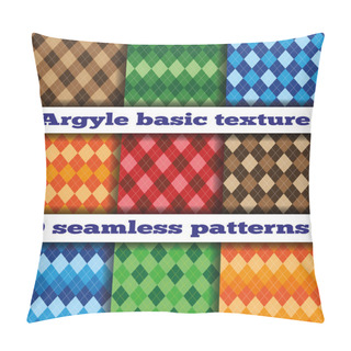 Personality  Set Argyle Seamless Texture Vector Pillow Covers